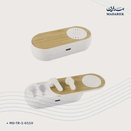 سماعة أذن ومكبر صوت — خيزران · بلوتوث