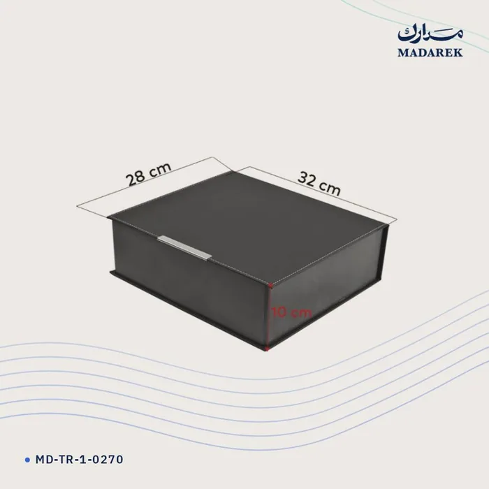 علبة هدايا — جلد حراري · 32×28×10 سم