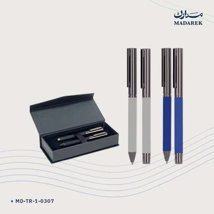 طقم أقلام — ملمس مطاطي