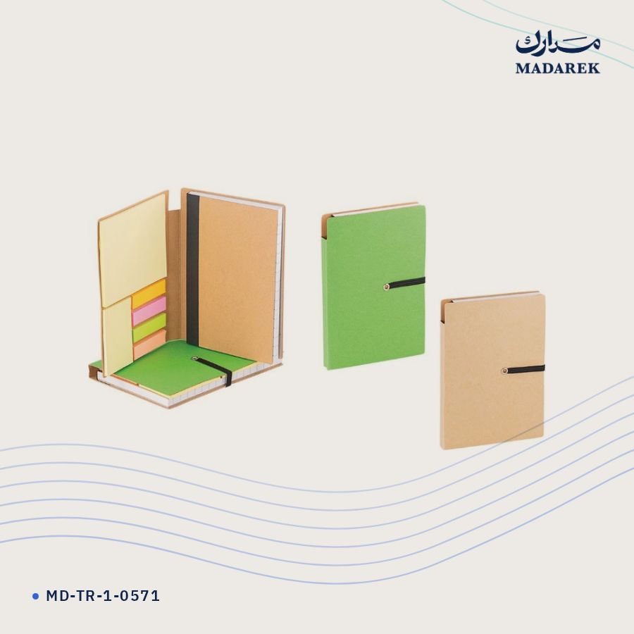دفتر ملاحظات معاد التدوير · رباط مطاطي MD-TR-1-0571