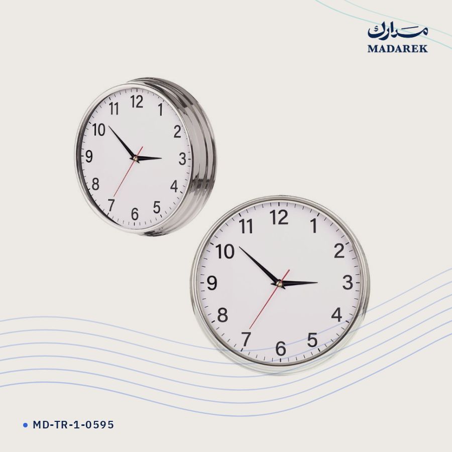 ساعة حائط كروم