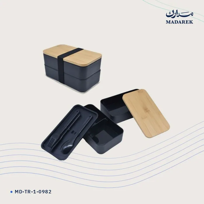 علبة طعام — بلاستيك · خيزران
