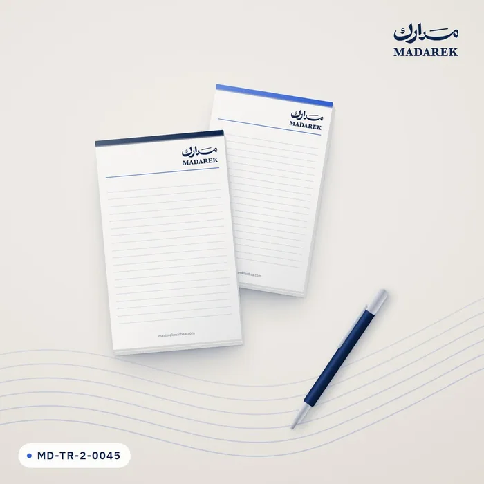 دفتر ملاحظات قائم — 8×13 سم · 120 ورقة 80 غ